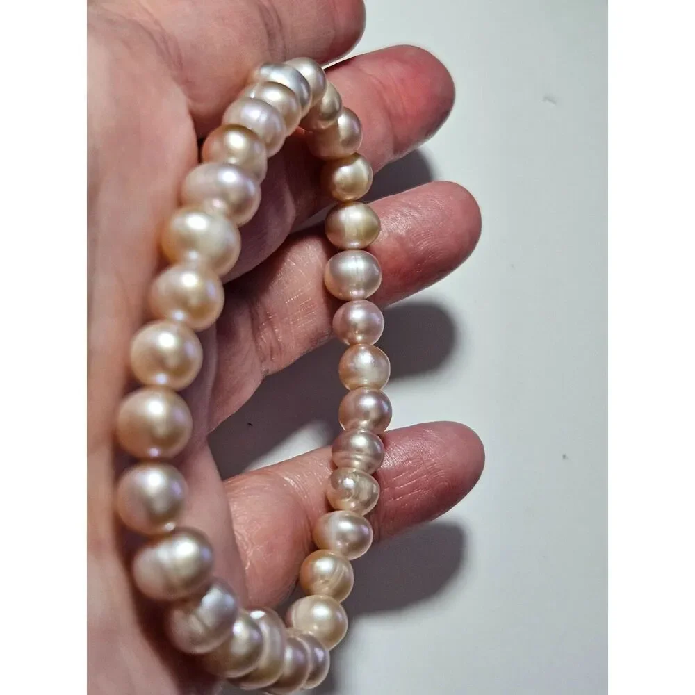 Pink freshwater pearl bracelet 7
